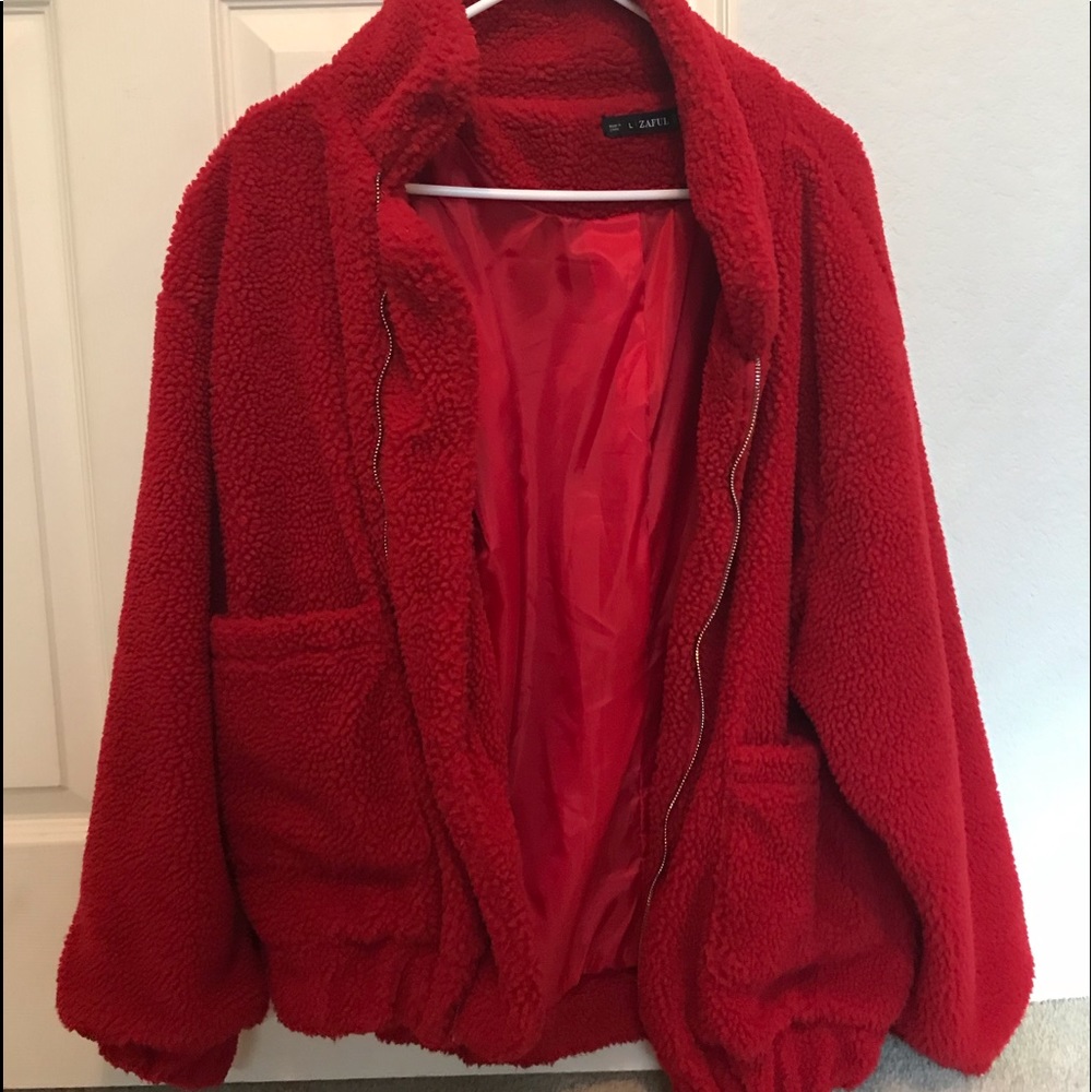 Zaful Teddy Zip up Jacket